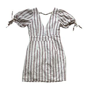 Forever 21 Stripped V-neck Dress Size Medium